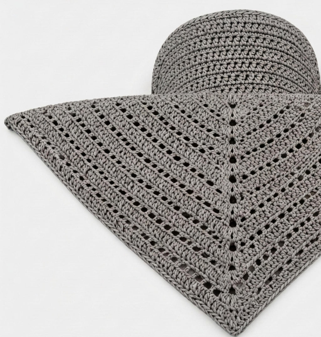 Unisex Boho Visor Cap | Crochet Bandana Pattern PDF