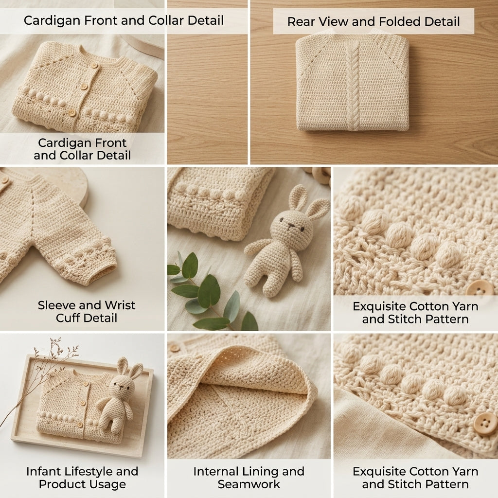 Raglan Baby Cardigan Top-Down v4 | Crochet Pattern PDF