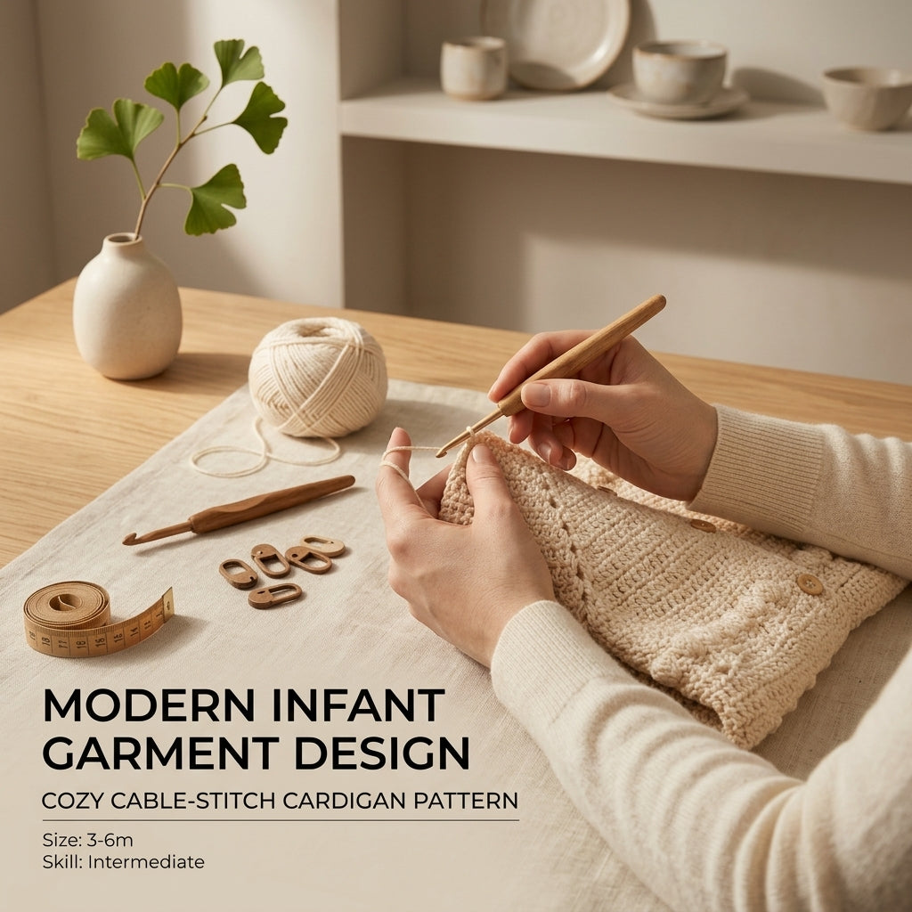 Raglan Baby Cardigan Top-Down v4 | Crochet Pattern PDF