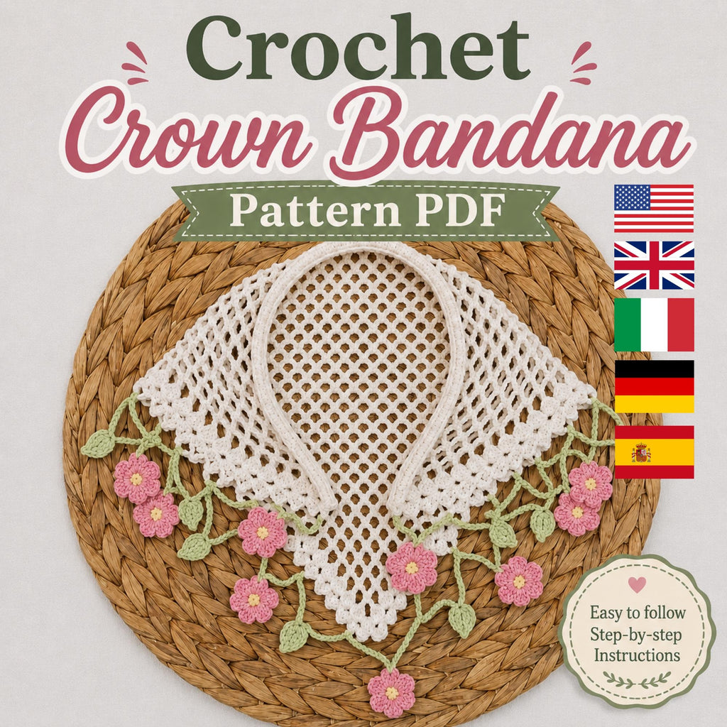 Floral Lace Boho Headwrap | Beginner Crochet Pattern PDF