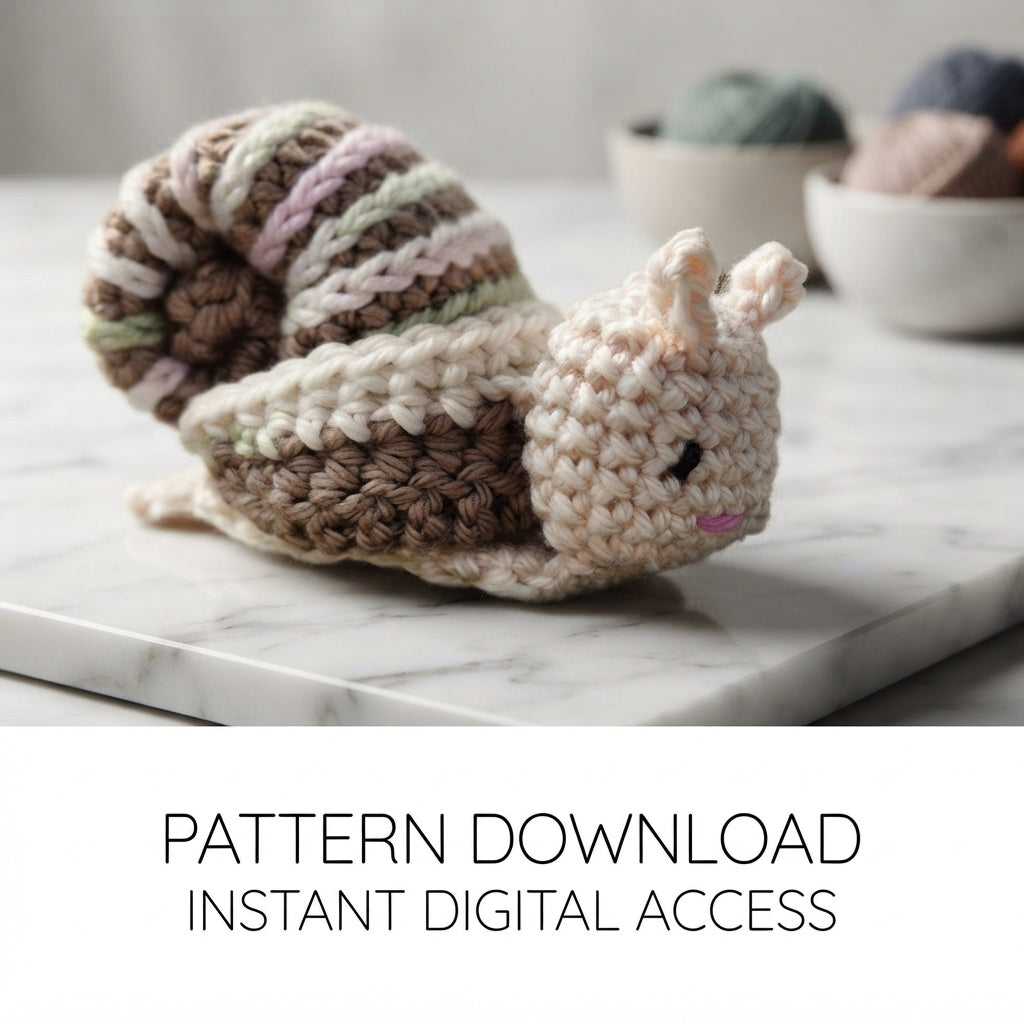Cute Snail Keyring | Amigurumi PDF Guide