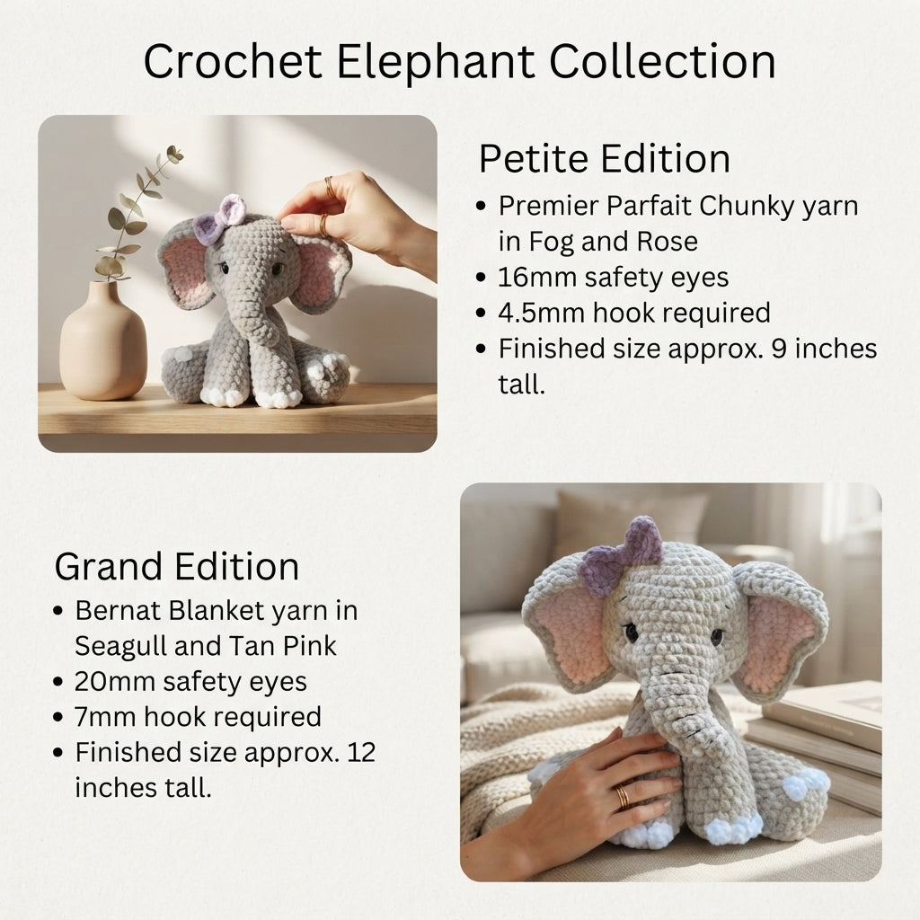 Charming Elephant Companion | Crochet Pattern PDF