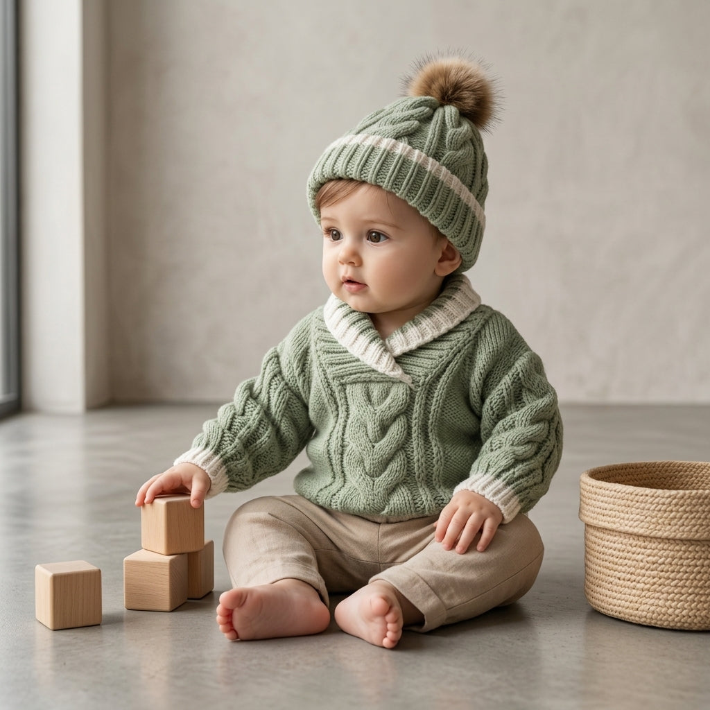 Sweater Hat Cardigan Baby Cardigan | Crochet Pattern PDF