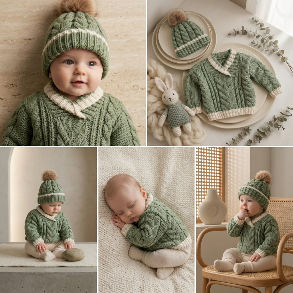 Sweater Hat Cardigan Baby Cardigan | Crochet Pattern PDF