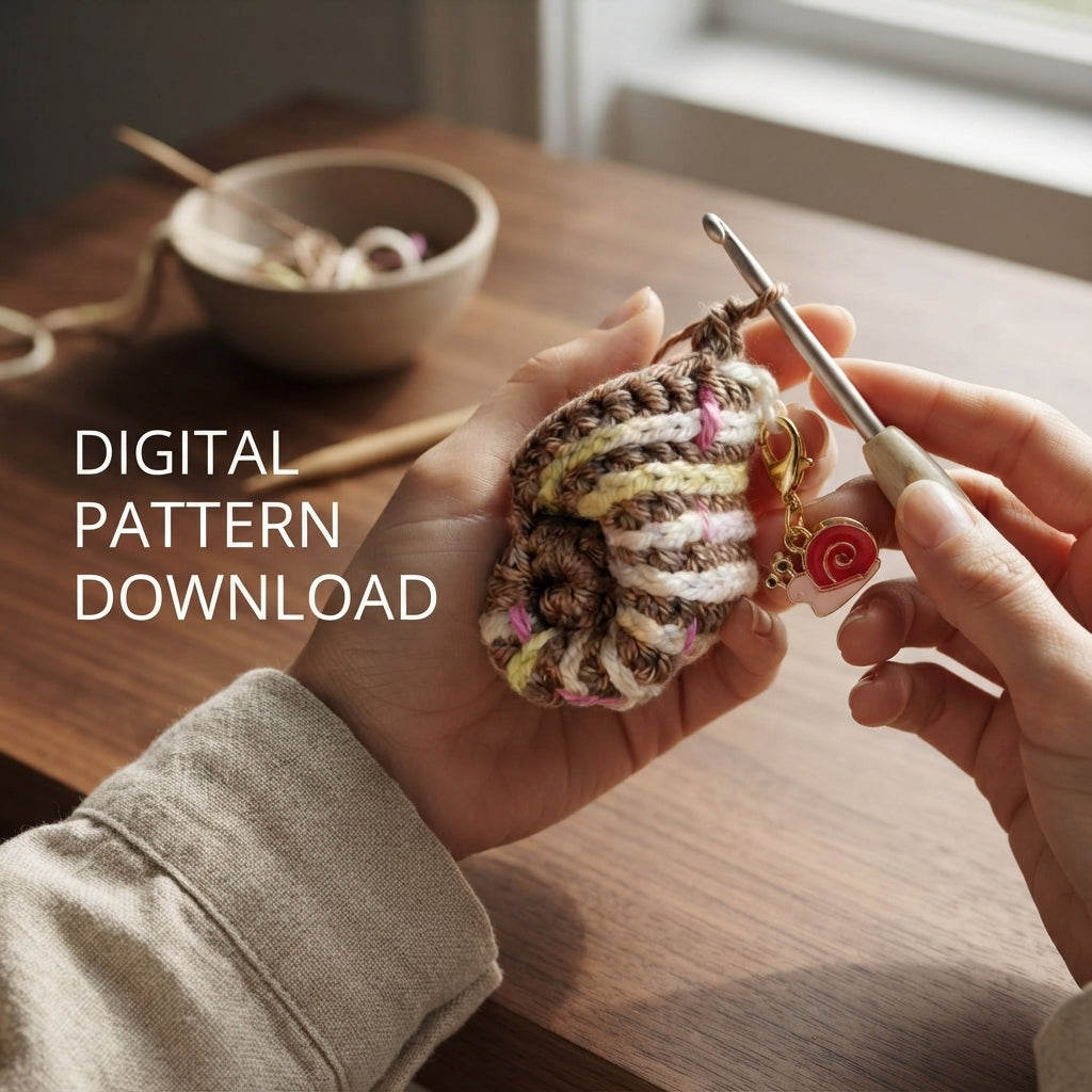 Cute Snail Keyring | Amigurumi PDF Guide