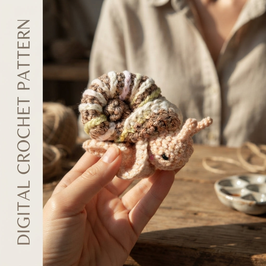 Cute Snail Keyring | Amigurumi PDF Guide