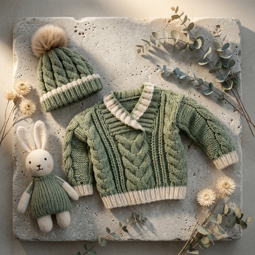 Sweater Hat Cardigan Baby Cardigan | Crochet Pattern PDF
