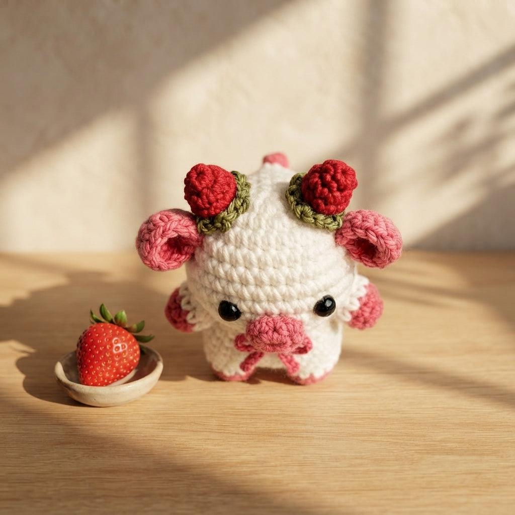Tiny Strawberry Charm | Crochet Pattern Download