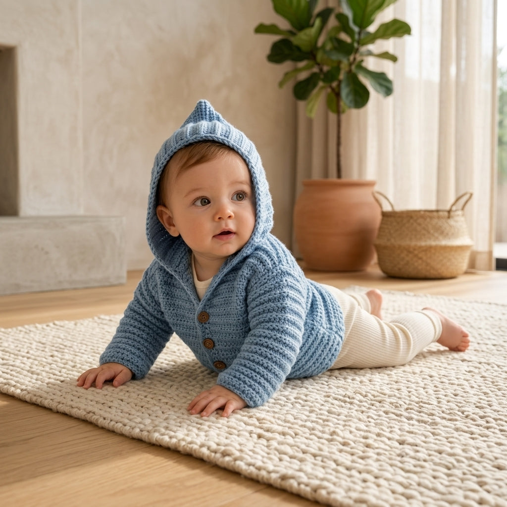 Sweater Hood Cardigan Baby Hoodie | Crochet Pattern PDF