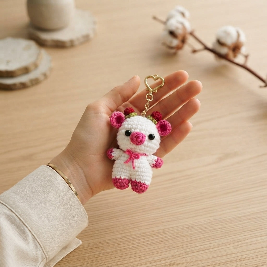 Tiny Strawberry Charm | Crochet Pattern Download
