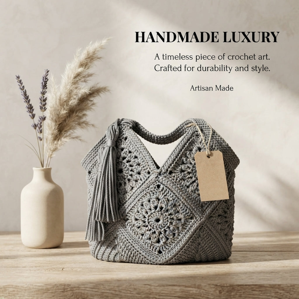 Granny Square Granny Square Market Bag | Crochet Pattern PDF
