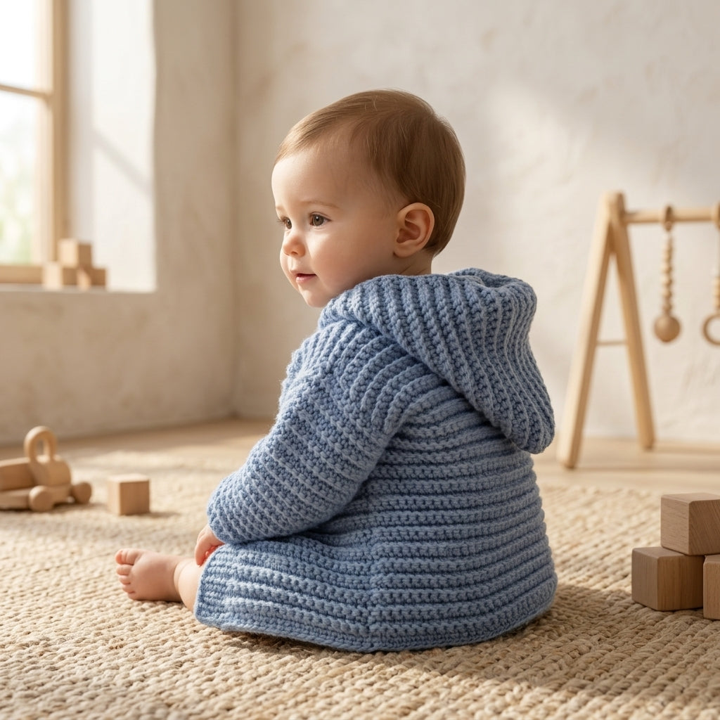 Sweater Hood Cardigan Baby Hoodie | Crochet Pattern PDF