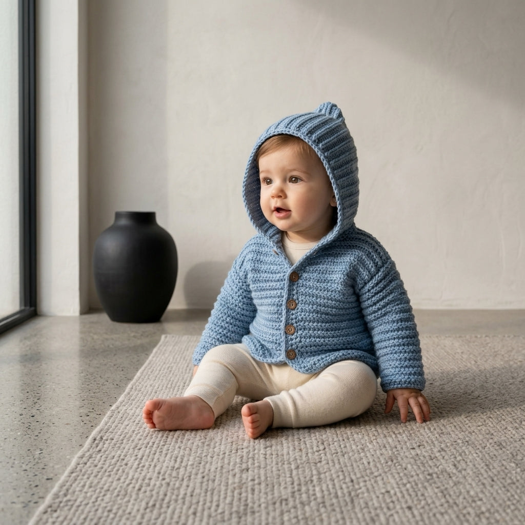 Sweater Hood Cardigan Baby Hoodie | Crochet Pattern PDF