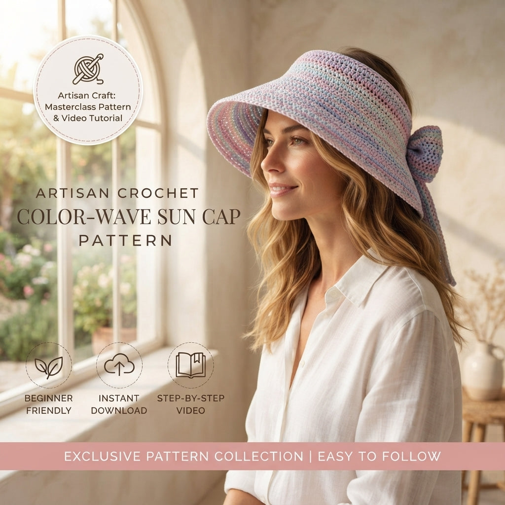 Trendy Sun Visor | Crochet Visor Pattern — Design 8