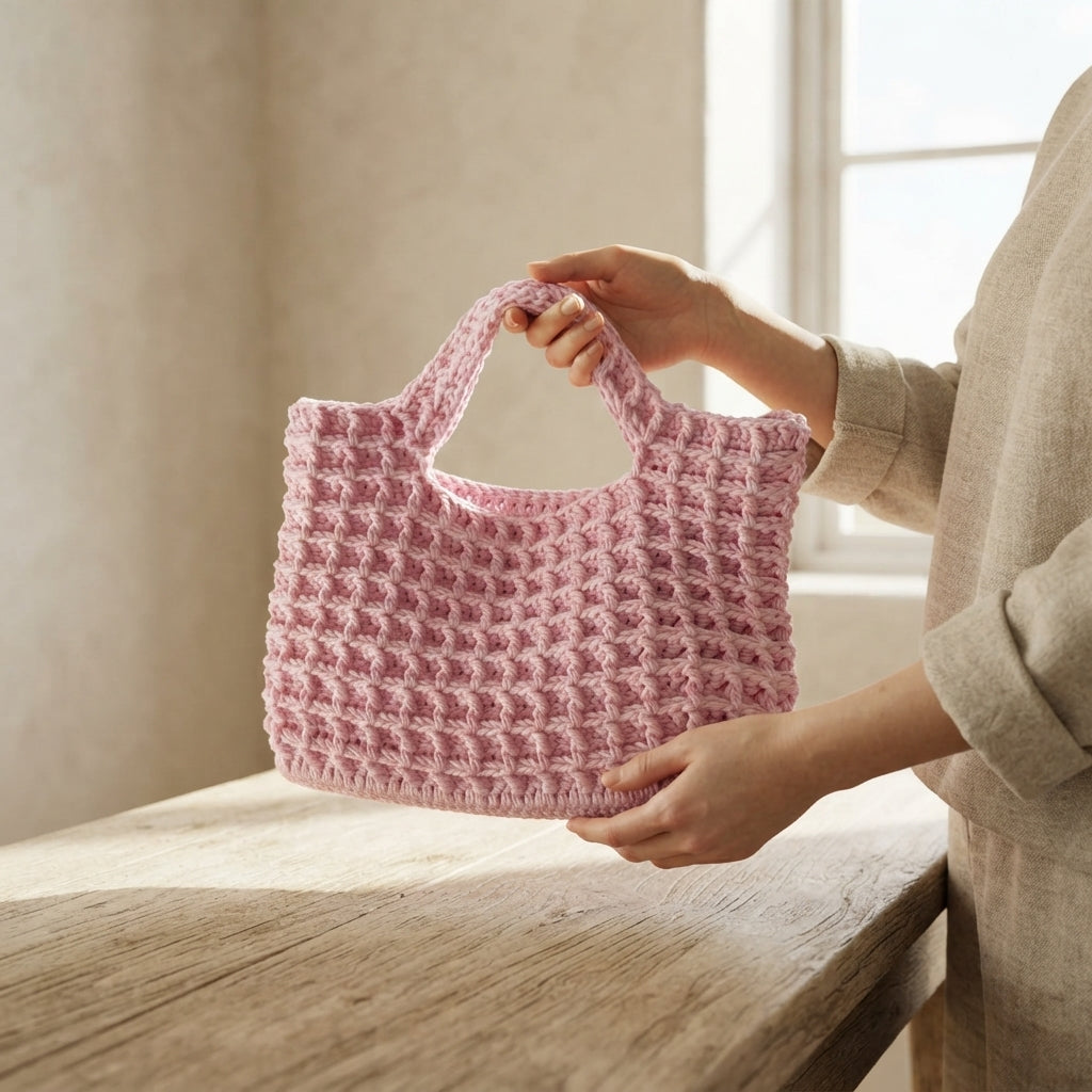 Waffle Handbag Handbag | Crochet Pattern PDF