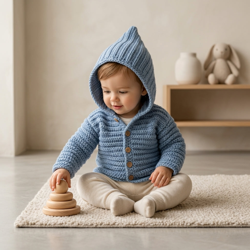 Sweater Hood Cardigan Baby Hoodie | Crochet Pattern PDF
