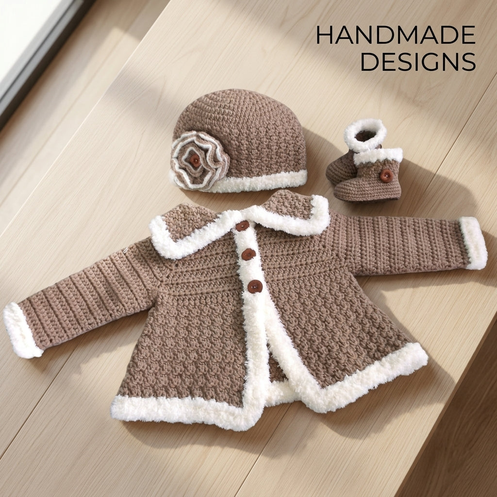 Sweater Bootie Hat Baby Sweater | Crochet Pattern PDF