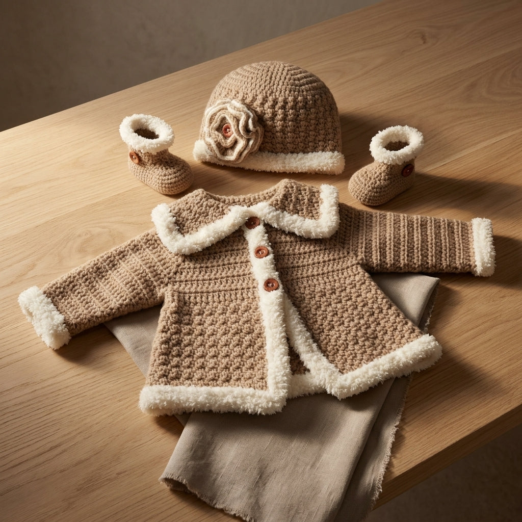 Sweater Bootie Hat Baby Sweater | Crochet Pattern PDF