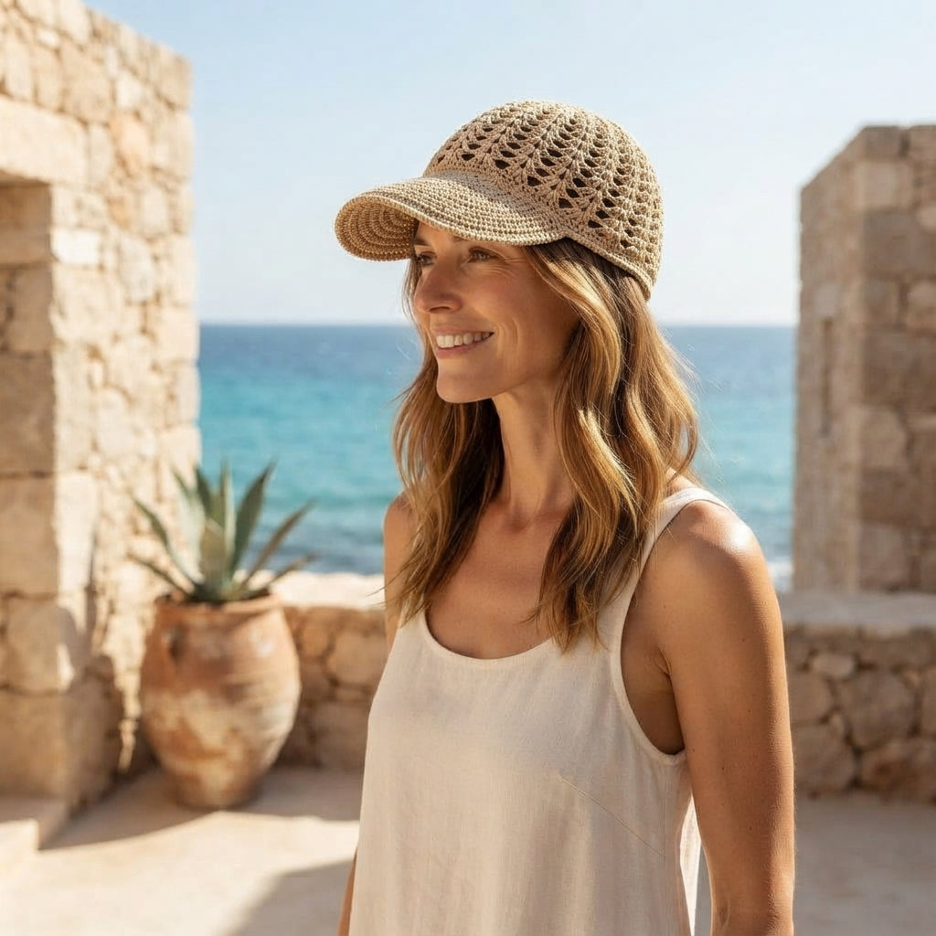 Stunning Sun Visor | Beach Crochet PDF — Design 8