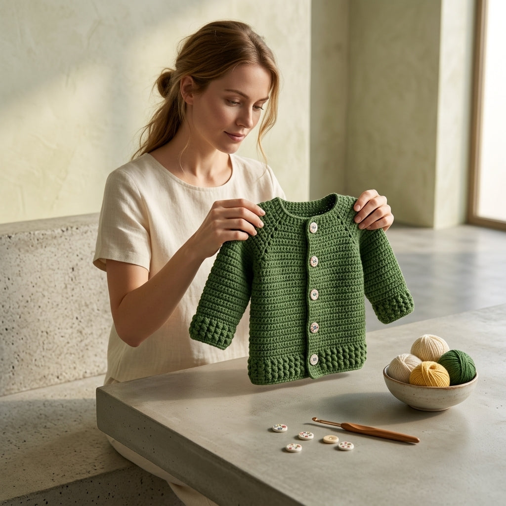 Hoodie Cardigan Kids Baby Hoodie | Crochet Pattern PDF
