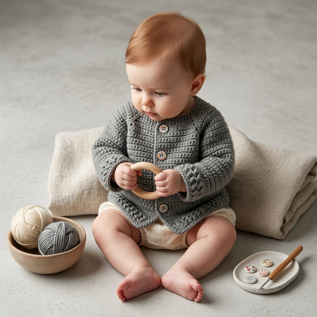 Hoodie Cardigan Kids Baby Hoodie | Crochet Pattern PDF