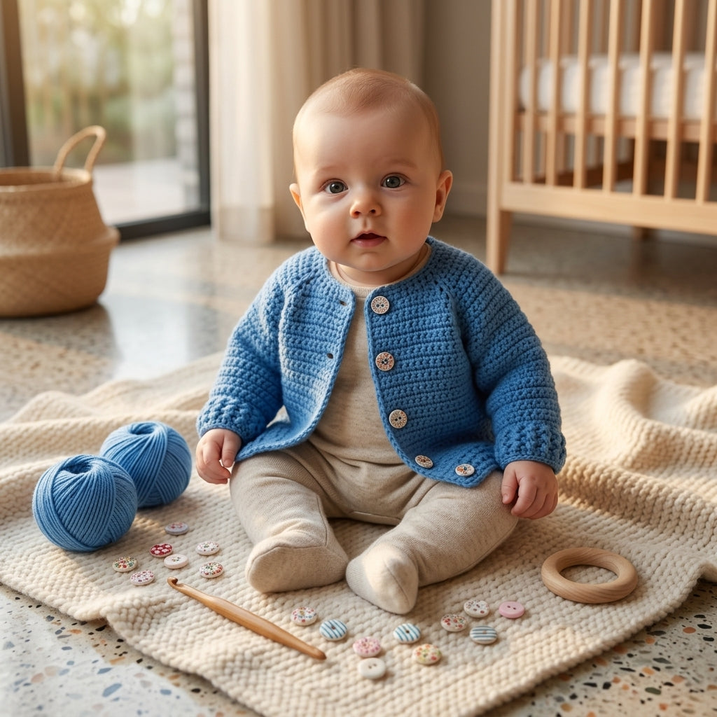 Hoodie Cardigan Kids Baby Hoodie | Crochet Pattern PDF