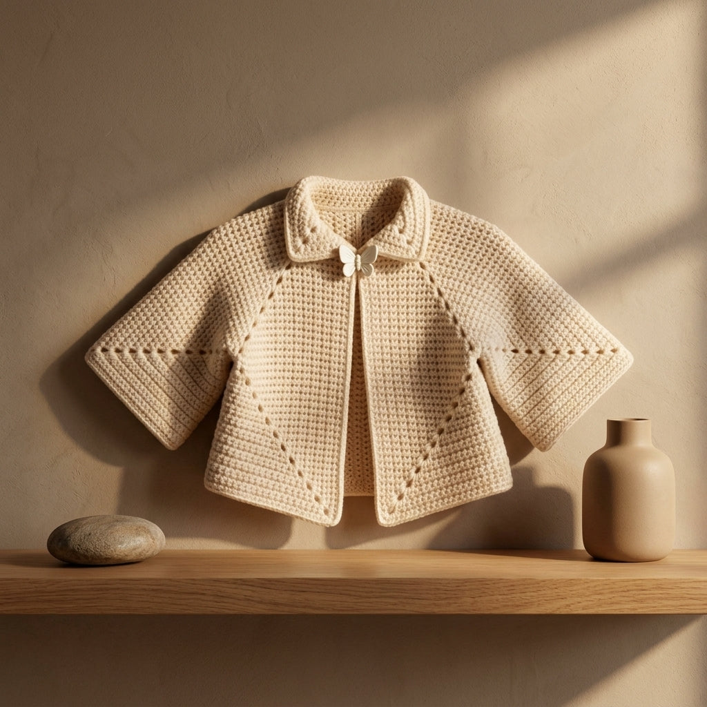 Star Stitch Baby Cardigan | Crochet Pattern PDF