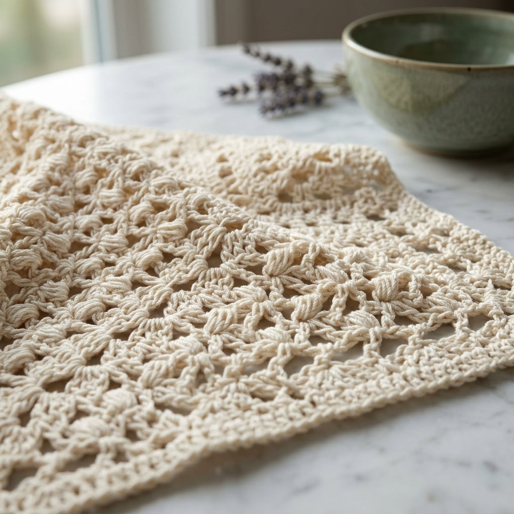 Puff Stitch Triangle Bandana | Crochet Pattern PDF
