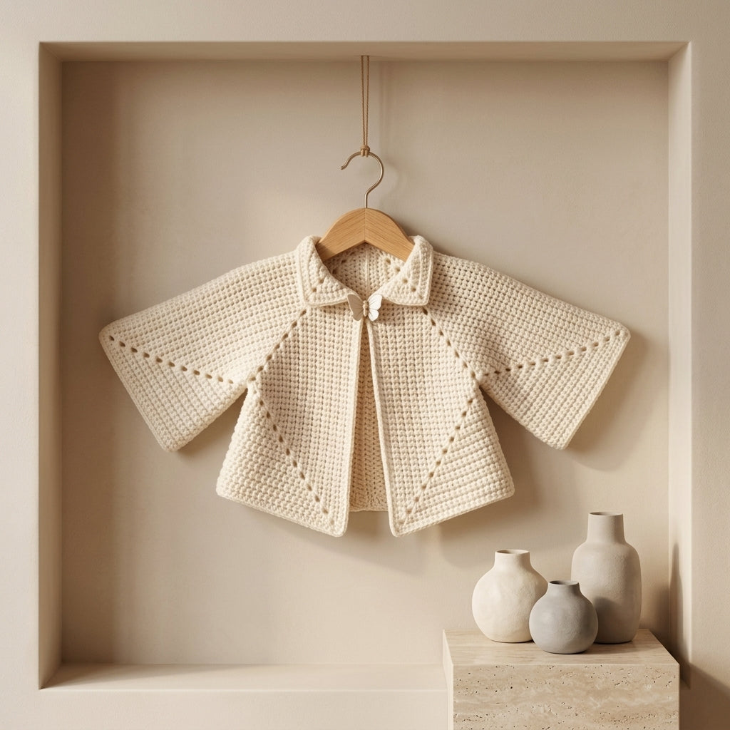 Star Stitch Baby Cardigan | Crochet Pattern PDF
