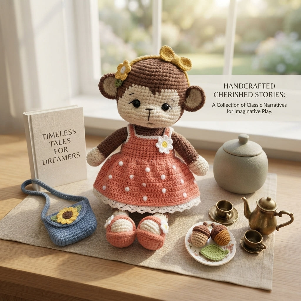 Whimsical Monkey Keychain | PDF Crochet Guide