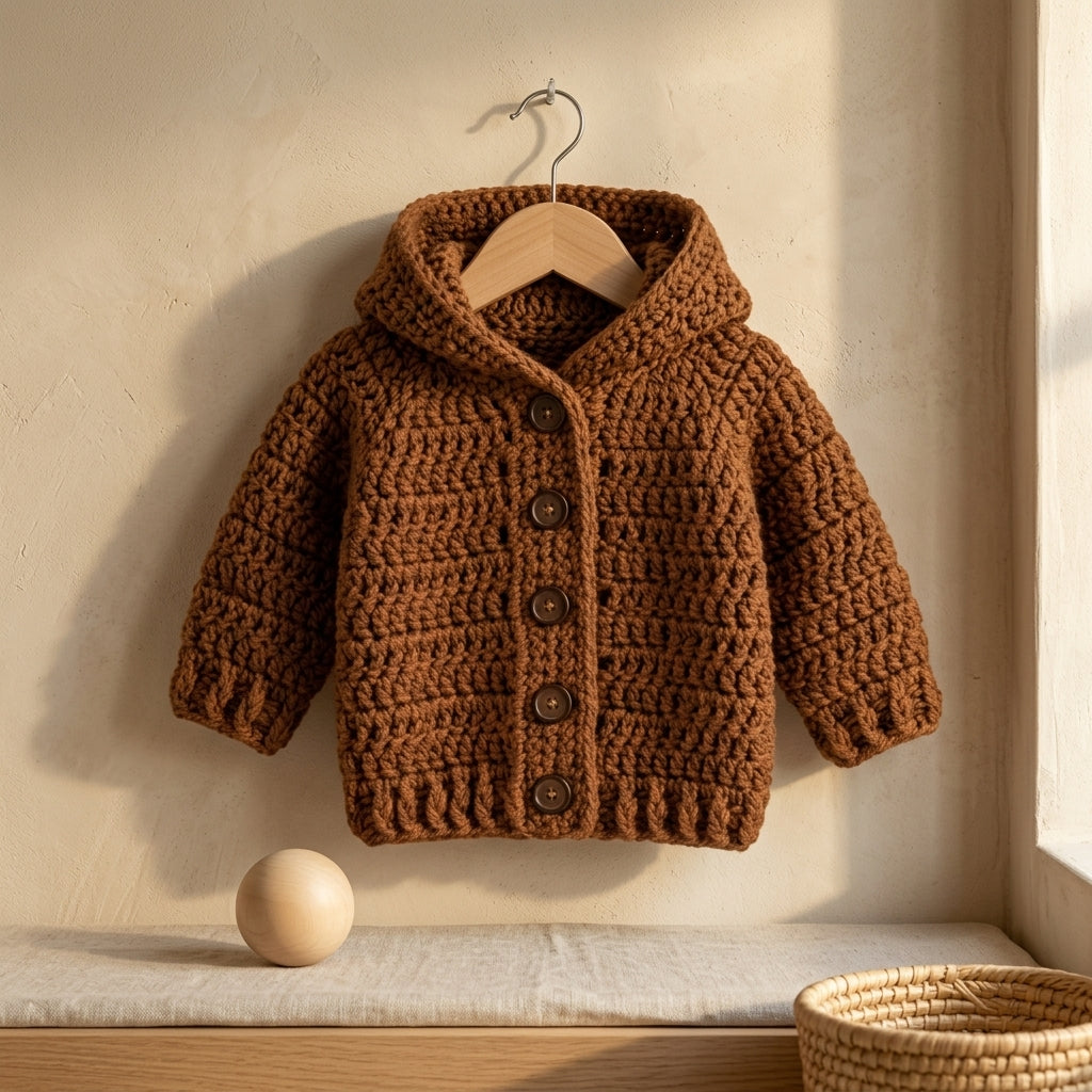 Bear Ears Baby Hoodie Bear Ears v8 | Crochet Pattern PDF
