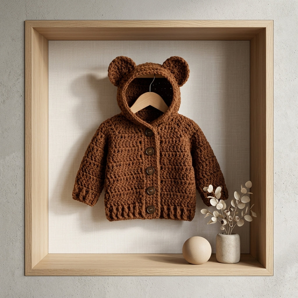 Bear Ears Baby Hoodie Bear Ears v8 | Crochet Pattern PDF