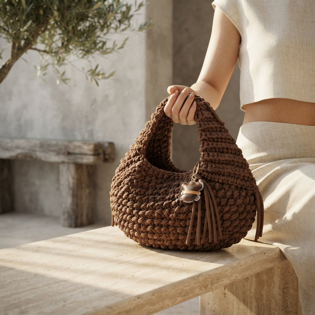 Origami Chunky Handbag | Crochet Pattern PDF