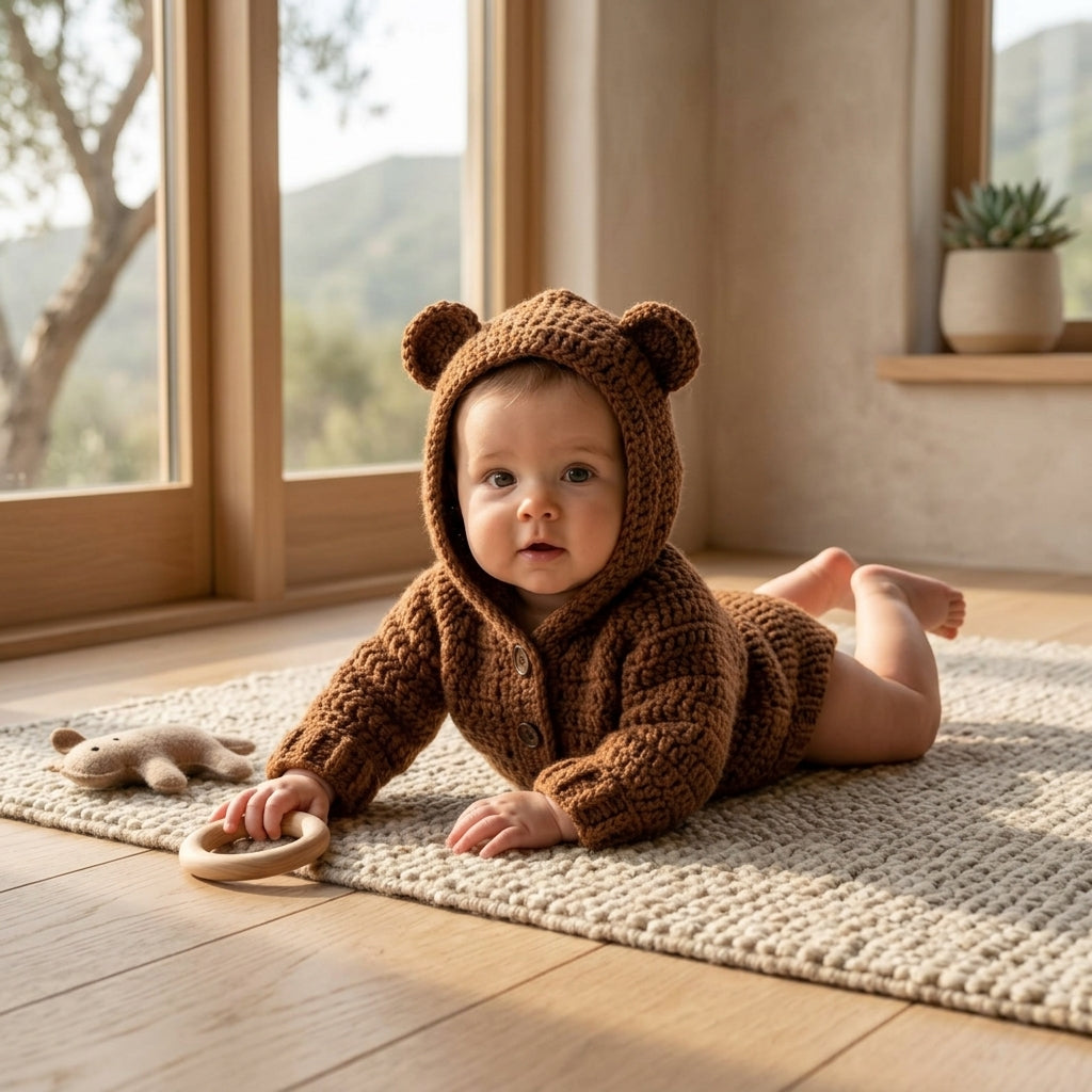 Bear Ears Baby Hoodie Bear Ears v8 | Crochet Pattern PDF