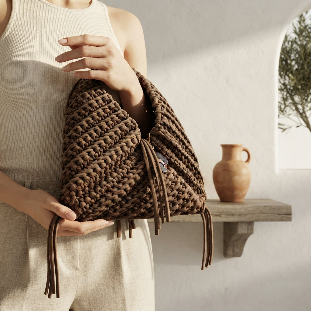 Origami Chunky Handbag | Crochet Pattern PDF