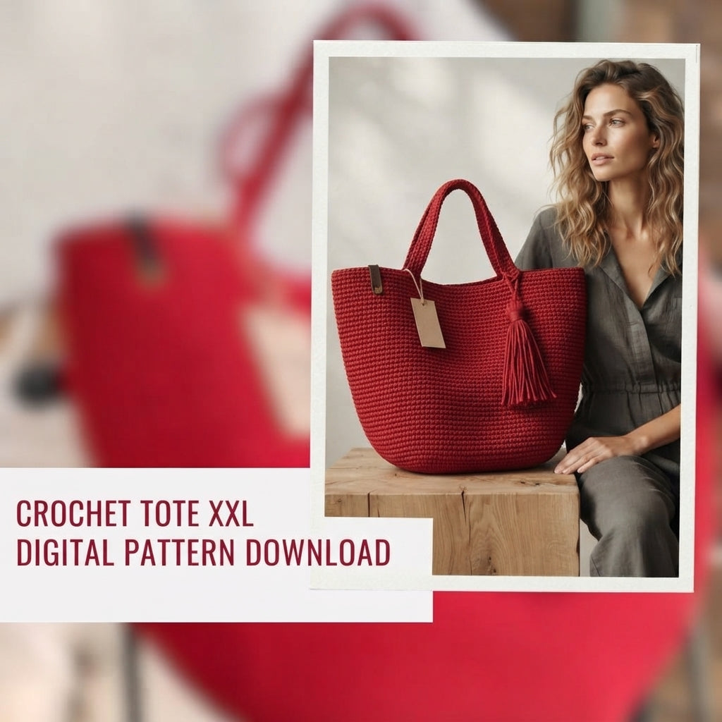 Beach Bag Large Tote | Crochet Pattern PDF