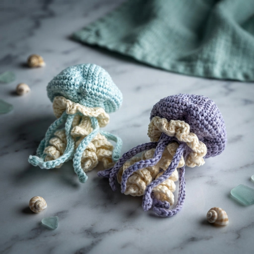 Gorgeous Jellyfish Bag Charm | Crochet PDF Pattern