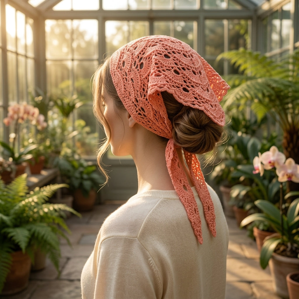 Boho Lace Hair Scarf | Beginner Crochet Pattern PDF