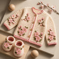 Cardigan Sweater Newborn Baby Cardigan Classic v3 | Crochet Pattern PDF
