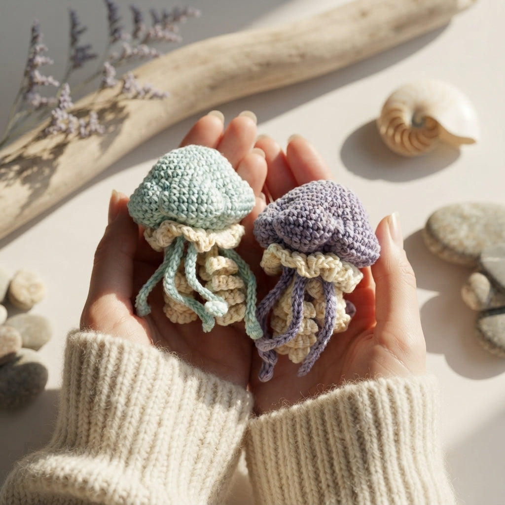 Gorgeous Jellyfish Bag Charm | Crochet PDF Pattern
