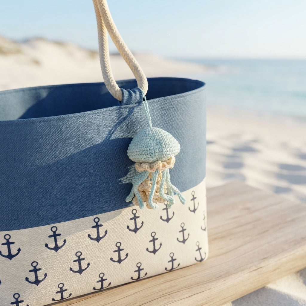 Gorgeous Jellyfish Bag Charm | Crochet PDF Pattern
