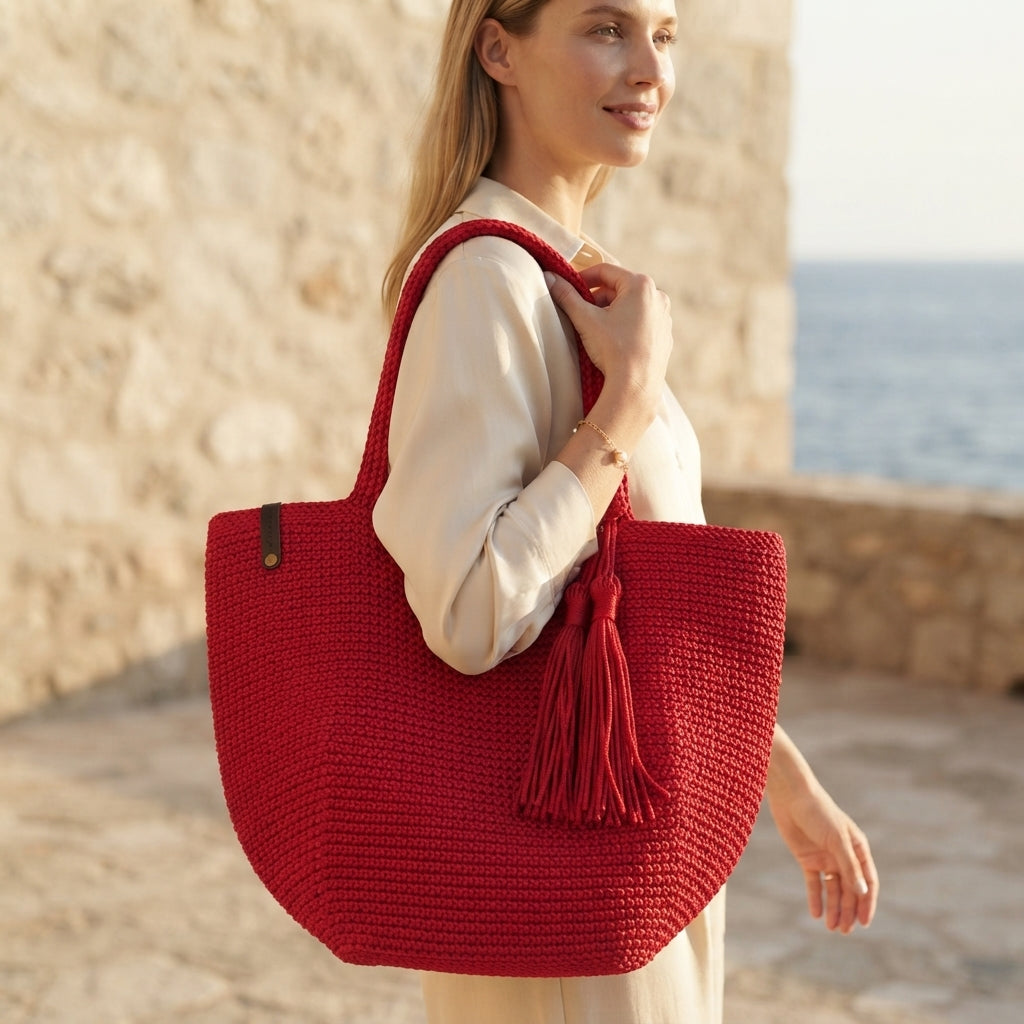 Beach Bag Large Tote | Crochet Pattern PDF