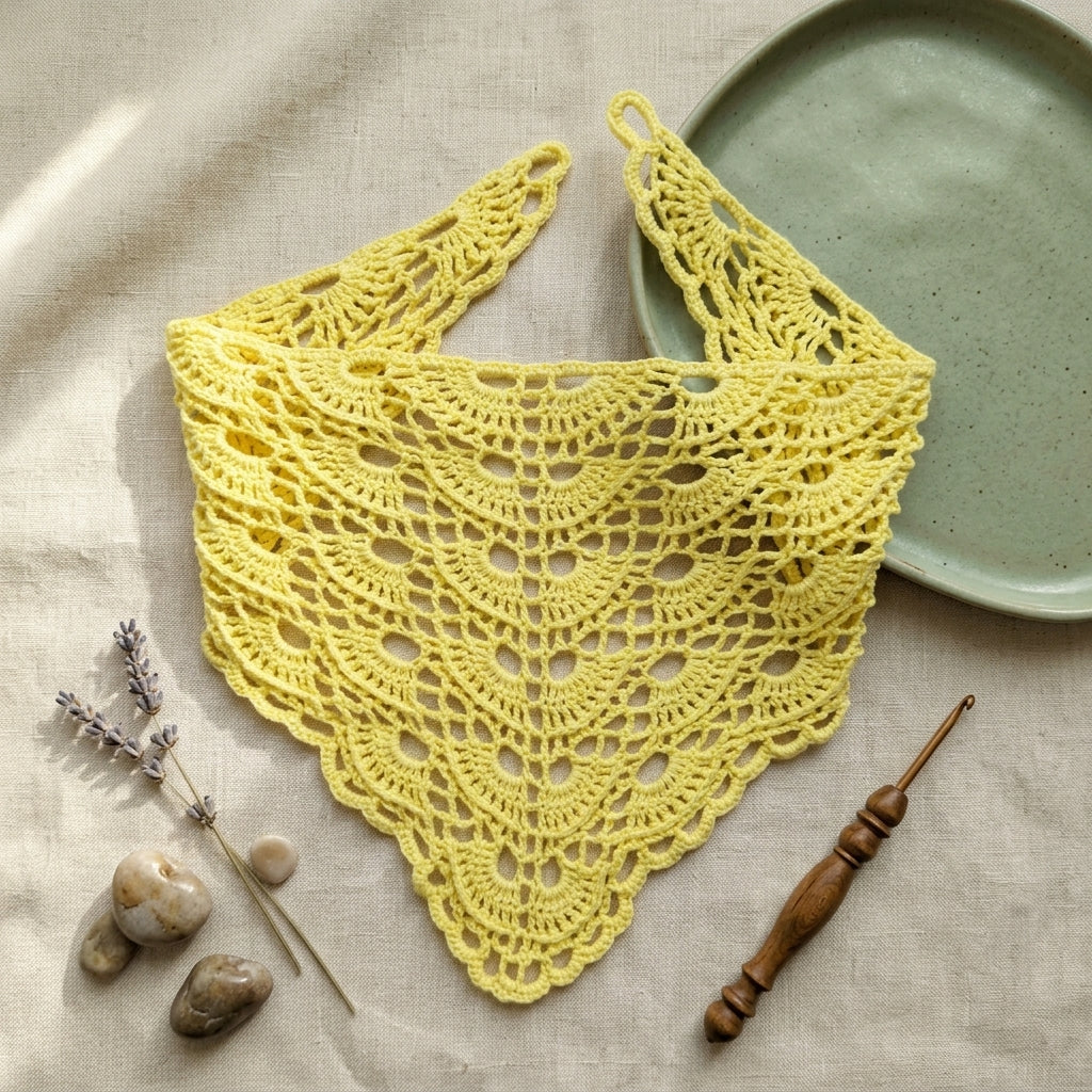 Boho Lace Hair Scarf | Beginner Crochet Pattern PDF