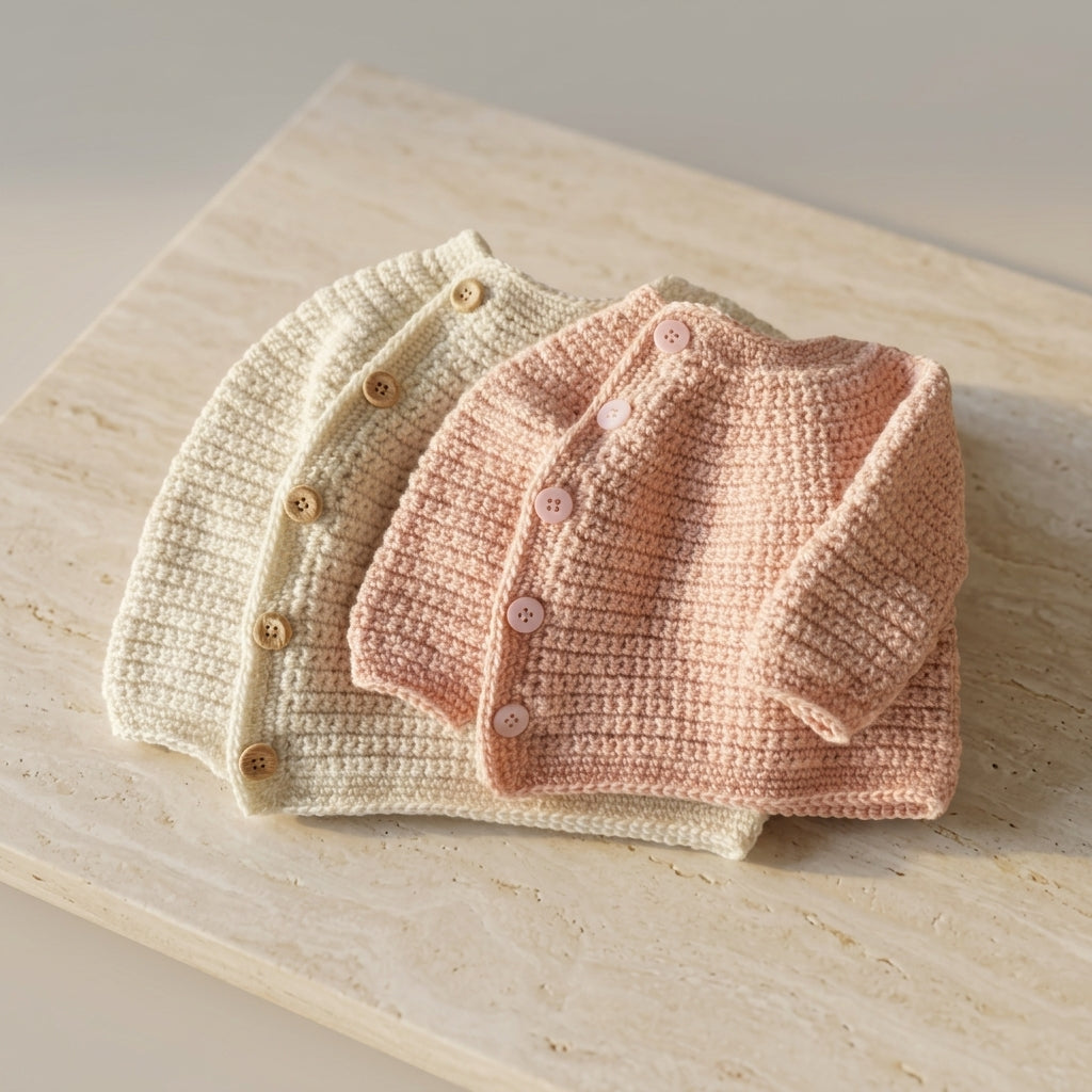 -Cardigan-Top Newborn-6 Years Baby Cardigan | Crochet Pattern PDF