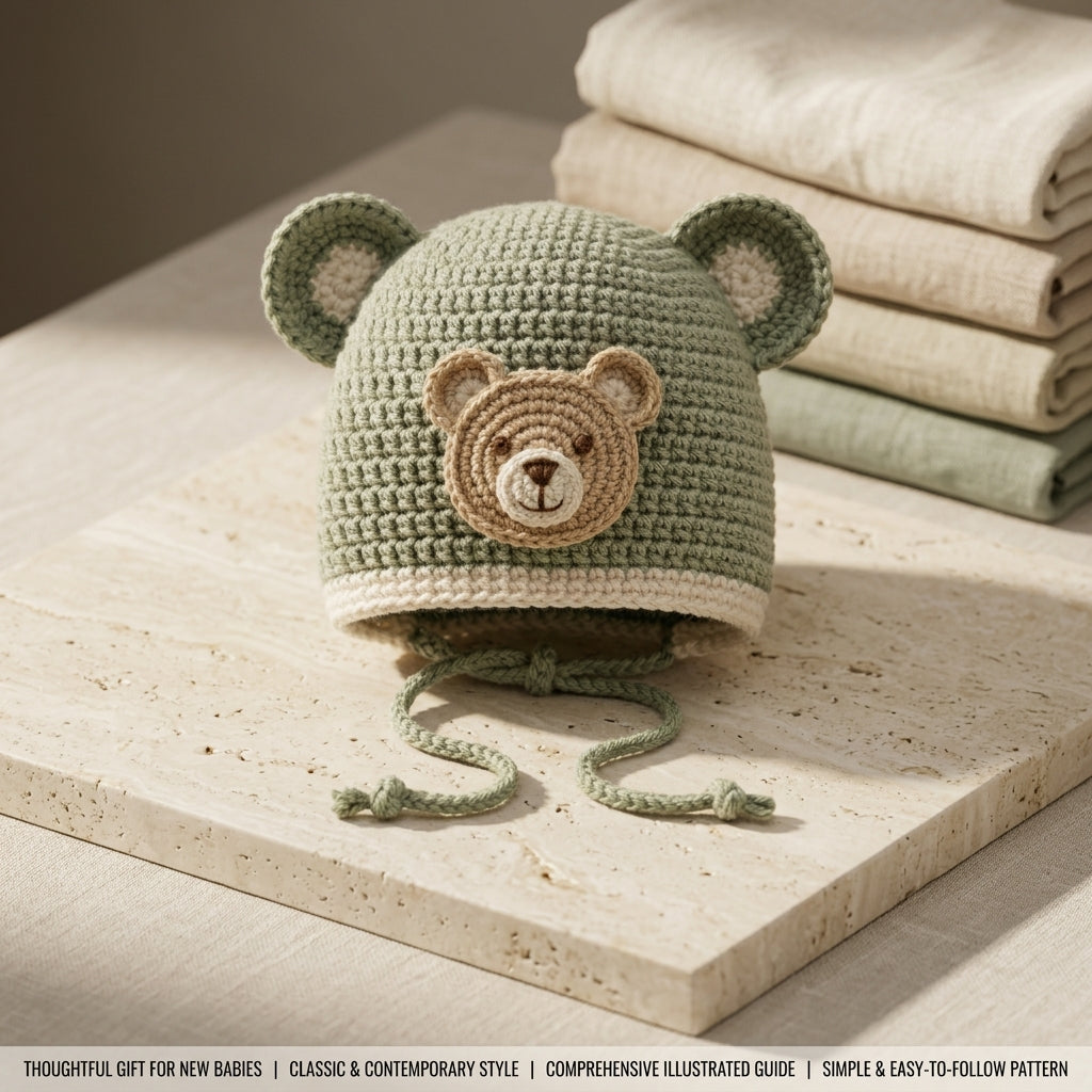 Bear Ears Baby Cardigan Bear Ears v6 | Crochet Pattern PDF