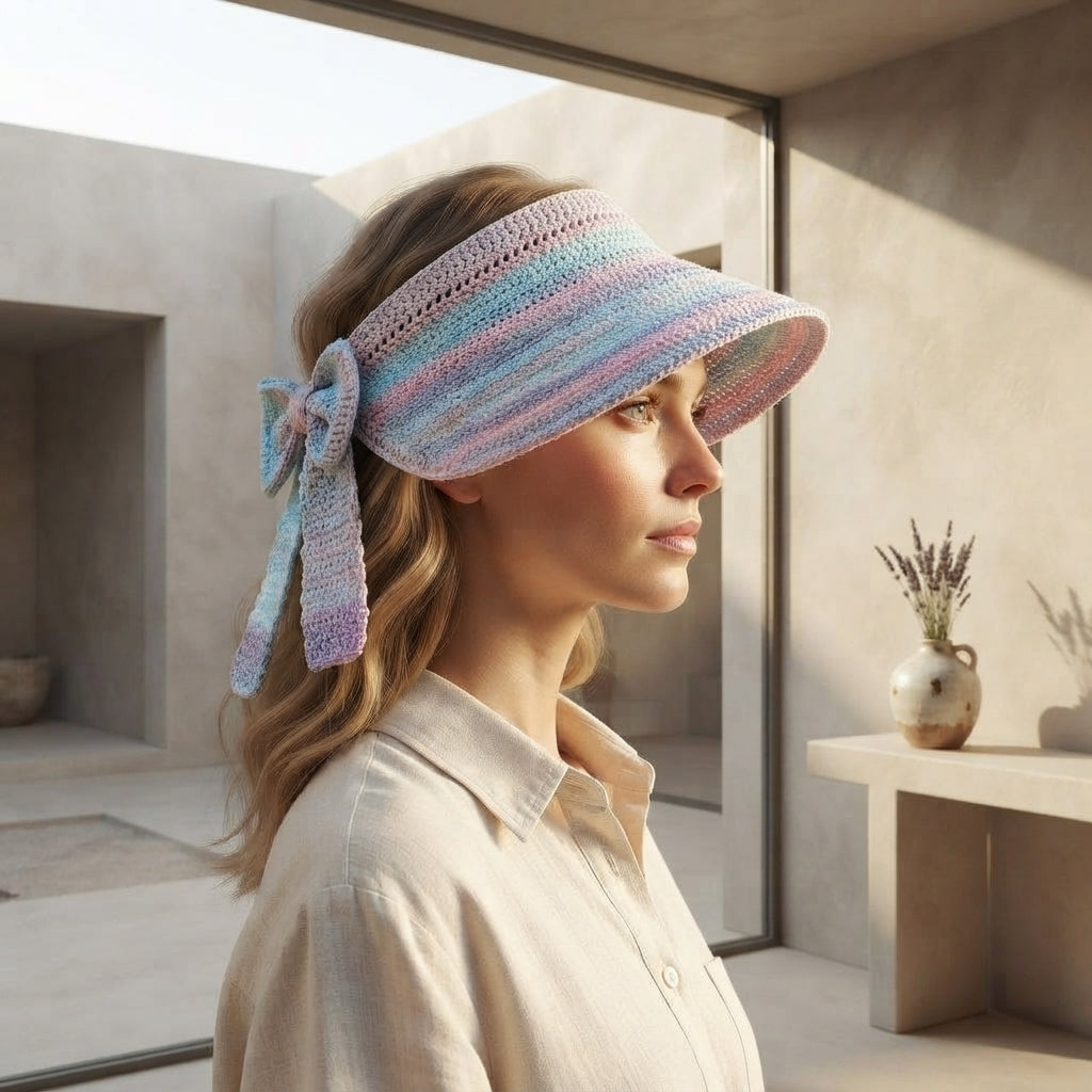 Chic Sun Visor | PDF Crochet Guide — Design 8