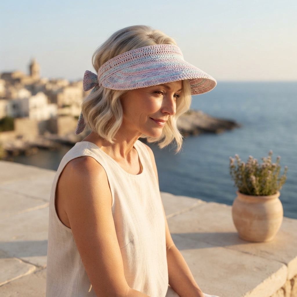 Chic Sun Visor | PDF Crochet Guide — Design 8