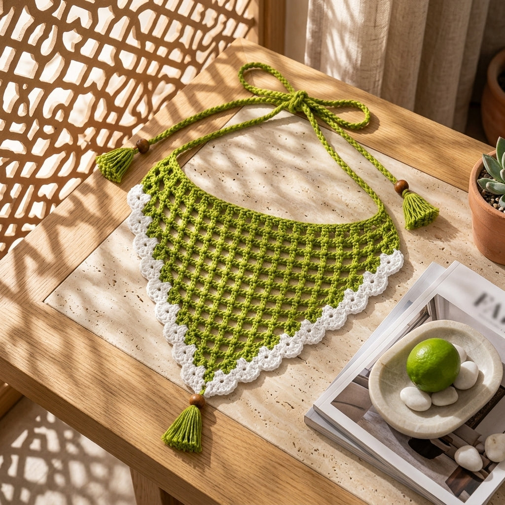 Olive Green Crochet Headscarf | Beginner Pattern PDF