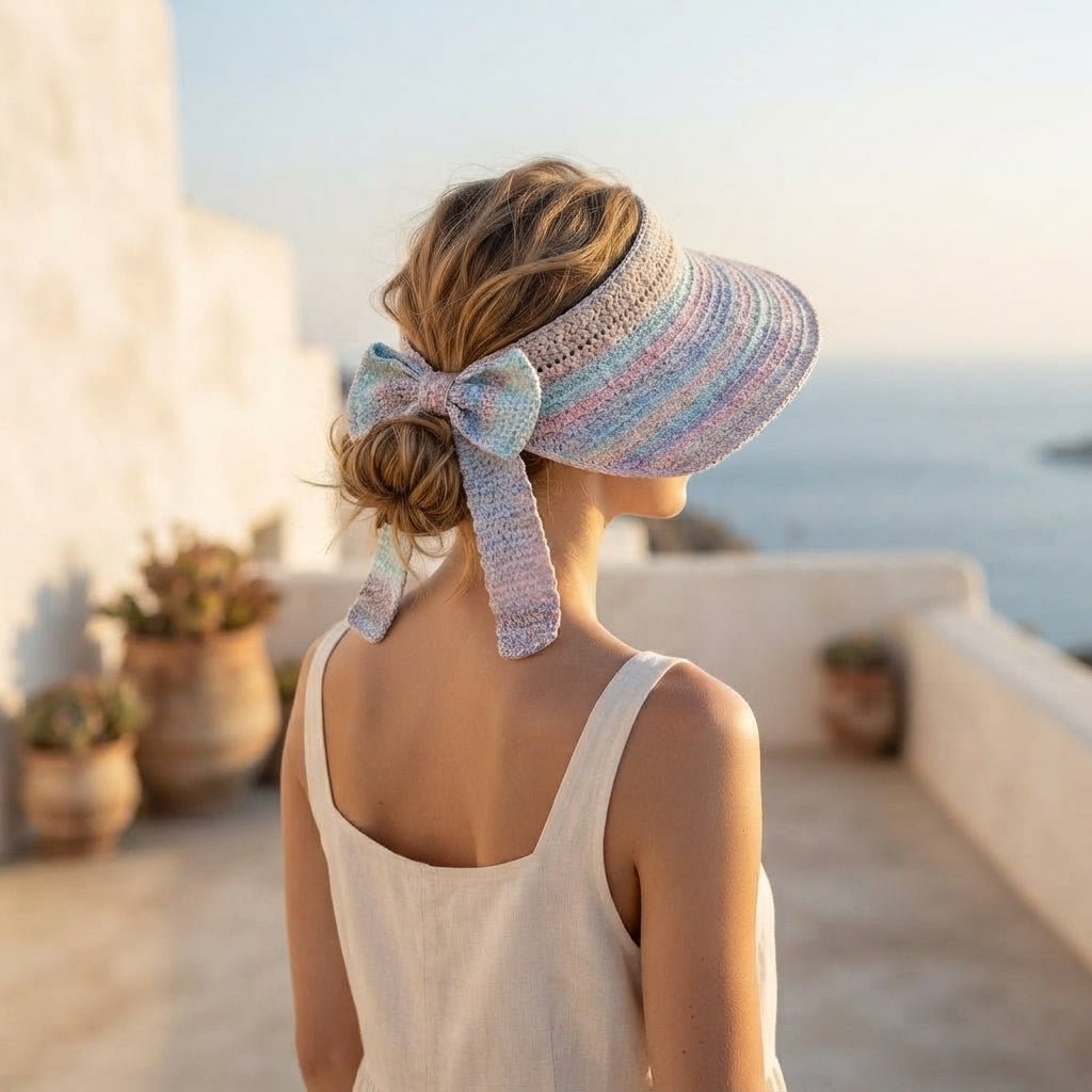 Chic Sun Visor | PDF Crochet Guide — Design 8