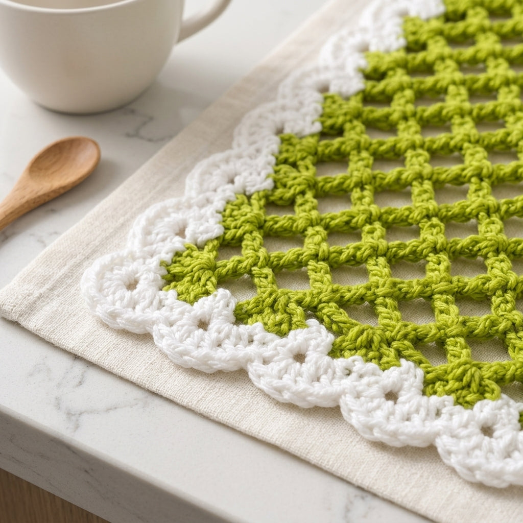 Olive Green Crochet Headscarf | Beginner Pattern PDF